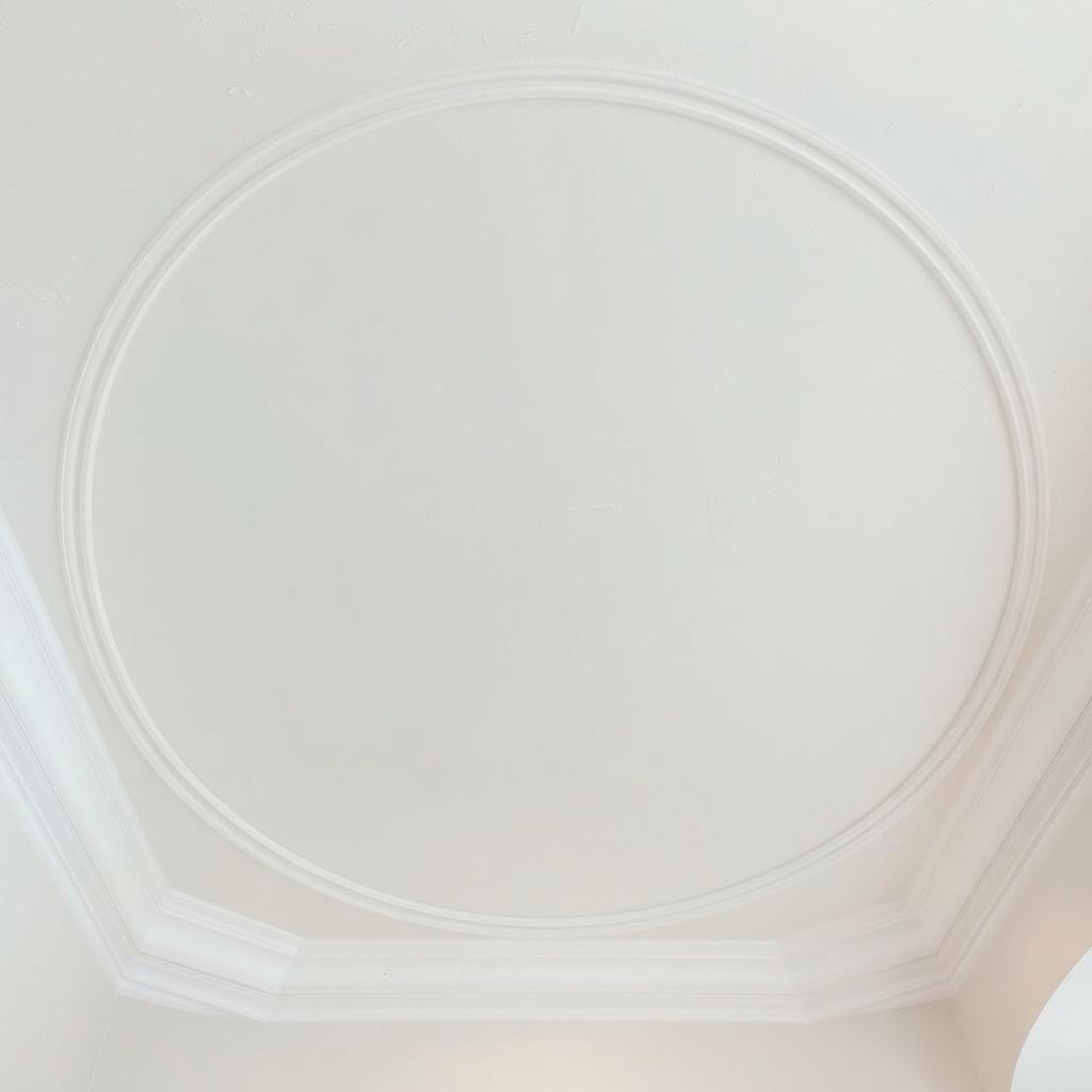 Artex ceiling skimmed flat — after