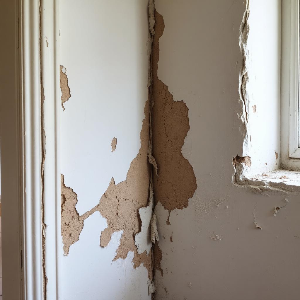 Damp corner made good — before